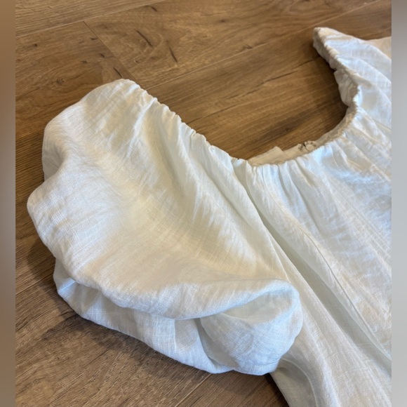 Sam Edelman Off-the-Shoulder Puff-Sleeve A-Line Midi Dress – Size 14 - Picture 6 of 8